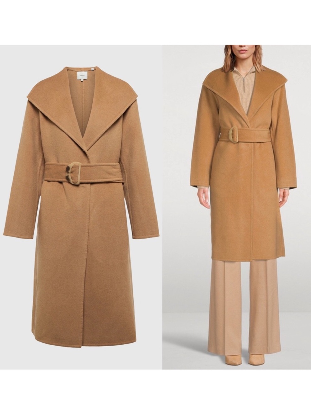 New with tag Vince Camel Wool Cashmere Coat with belt